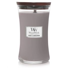 WoodWick large jar sueded/sndalwood žvakė