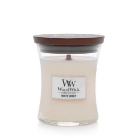 WoodWick medium jar white honey žvakė